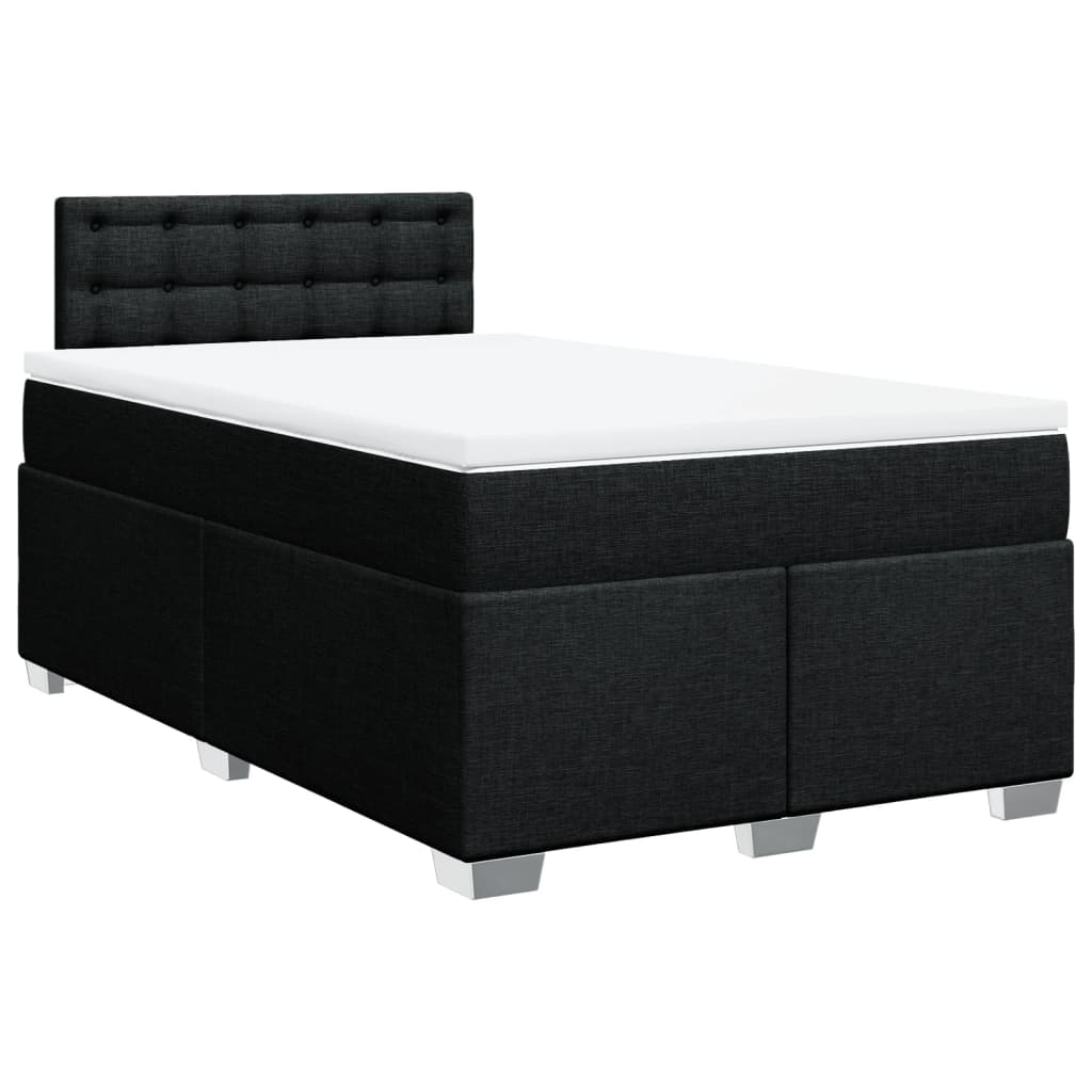 Thumbnail - vidaXL Boxspringbett mit Matratze Schwarz 120x200 cm Stoff
