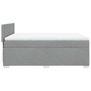 Box spring postel s matrací světle šedá 140 x 190 cm textil - obrázek 11