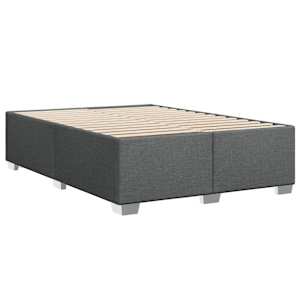 Box spring postel s matrací tmavě šedý 140 x 190 cm textil - obrázek 8