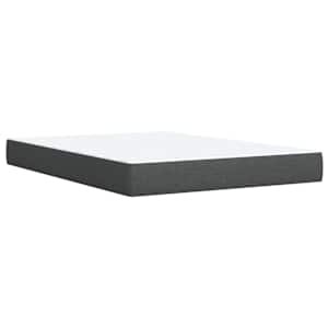 Box spring postel s matrací tmavě šedý 140 x 190 cm textil - obrázek 9