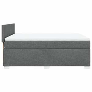 Box spring postel s matrací tmavě šedý 140 x 190 cm textil - obrázek 11