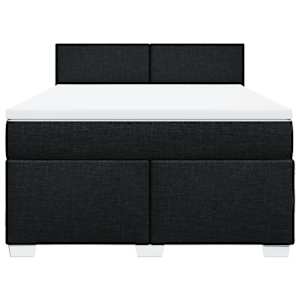 Box spring postel s matrací černá 140 x 190 cm textil - obrázek 6