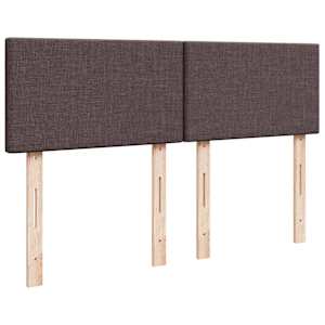 Box spring postel s matrací tmavě hnědá 140x190 cm textil - obrázek 7
