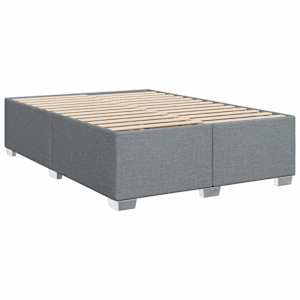 Box spring postel s matrací světle šedá 140 x 190 cm textil - obrázek 8