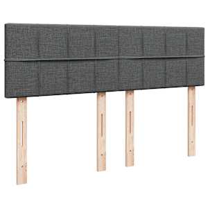 Box spring postel s matrací tmavě šedý 140 x 190 cm textil - obrázek 7