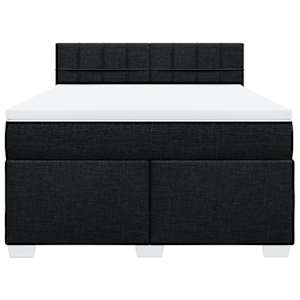 Box spring postel s matrací černá 140 x 190 cm textil - obrázek 6