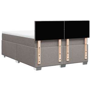 Box spring postel s matrací taupe 140x190 cm textil - obrázek 12