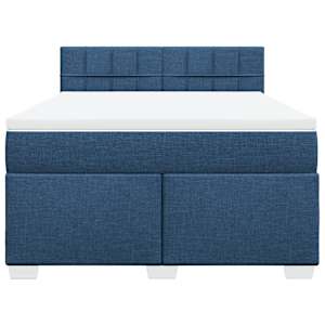 Box spring postel s matrací modrá 140x190 cm textil - obrázek 6