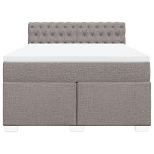 Box spring postel s matrací taupe 140x190 cm textil - obrázek 6
