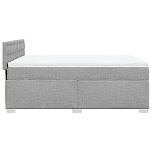 Box spring postel s matrací světle šedá 140 x 190 cm textil - obrázek 11
