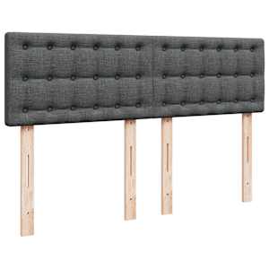 Box spring postel s matrací tmavě šedý 140 x 190 cm textil - obrázek 7