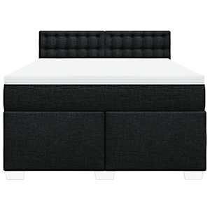 Box spring postel s matrací černá 140 x 190 cm textil - obrázek 6