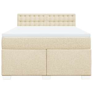 Box spring postel s matrací krémová 140x190 cm textil - obrázek 6