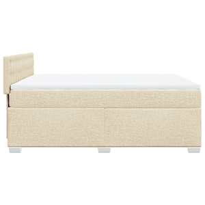 Box spring postel s matrací krémová 140x190 cm textil - obrázek 11
