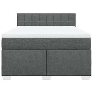 Box spring postel s matrací tmavě šedá 140x200 cm textil - obrázek 6