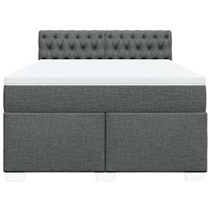 Box spring postel s matrací tmavě šedá 140x200 cm textil - obrázek 6