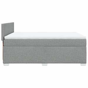 Box spring postel s matrací světle šedá 160 x 200 cm textil - obrázek 11
