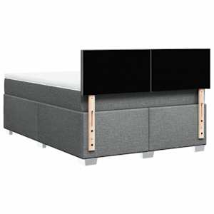 Box spring postel s matrací tmavě šedá 160x200 cm textil - obrázek 12