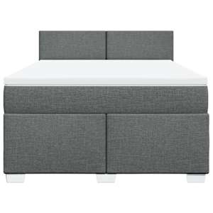 Box spring postel s matrací tmavě šedá 160x200 cm textil - obrázek 6