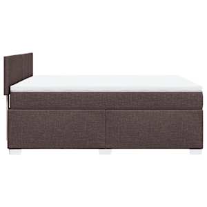 Box spring postel s matrací tmavě hnědá 160x200 cm textil - obrázek 11