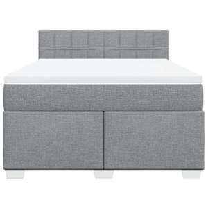 Box spring postel s matrací světle šedá 160 x 200 cm textil - obrázek 6