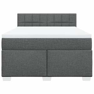 Box spring postel s matrací tmavě šedá 160x200 cm textil - obrázek 6