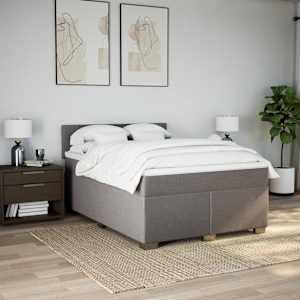 Box spring postel s matrací taupe 160x200 cm textil - obrázek 4