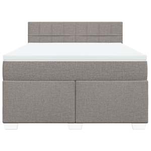 Box spring postel s matrací taupe 160x200 cm textil - obrázek 6
