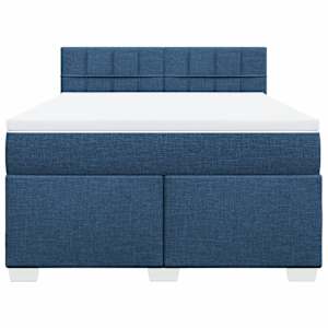 Box spring postel s matrací modrá 160x200 cm textil - obrázek 6