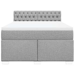 Box spring postel s matrací světle šedá 160 x 200 cm textil - obrázek 6