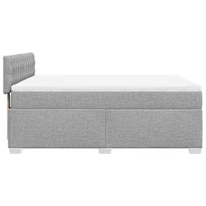 Box spring postel s matrací světle šedá 160 x 200 cm textil - obrázek 11