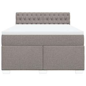 Box spring postel s matrací taupe 160x200 cm textil - obrázek 6