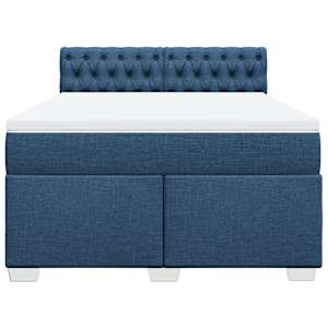 Box spring postel s matrací modrá 160x200 cm textil - obrázek 6