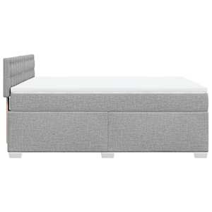 Box spring postel s matrací světle šedá 160 x 200 cm textil - obrázek 11