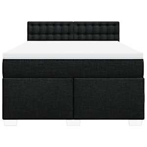Box spring postel s matrací černá 160x200 cm textil - obrázek 6