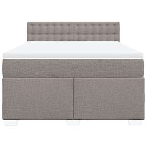 Box spring postel s matrací taupe 160x200 cm textil - obrázek 6