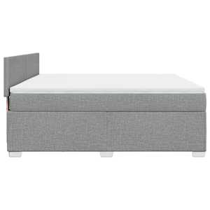 Box spring postel s matrací světle šedá 180 x 200 cm textil - obrázek 11