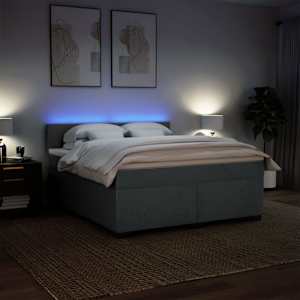 Box spring postel s matrací tmavě šedá 180x200 cm textil - obrázek 5