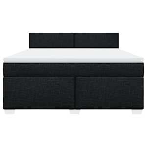 Box spring postel s matrací černá 180x200 cm textil - obrázek 6