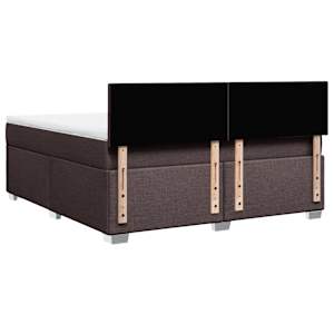 Box spring postel s matrací tmavě hnědá 180x200 cm textil - obrázek 12