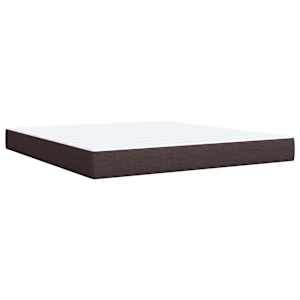 Box spring postel s matrací tmavě hnědá 180x200 cm textil - obrázek 9