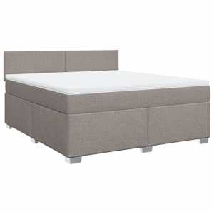 Box spring postel s matrací taupe 180x200 cm textil - obrázek 3