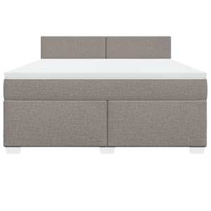 Box spring postel s matrací taupe 180x200 cm textil - obrázek 6
