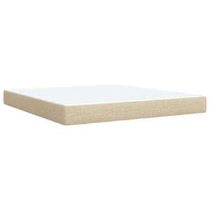 Box spring postel s matrací krémová 180x200 cm textil - obrázek 9