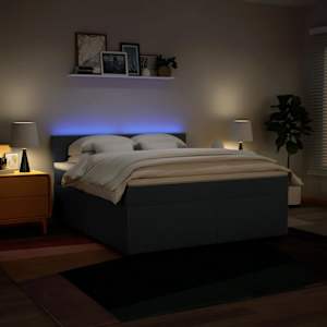 Box spring postel s matrací modrá 180x200 cm textil - obrázek 5