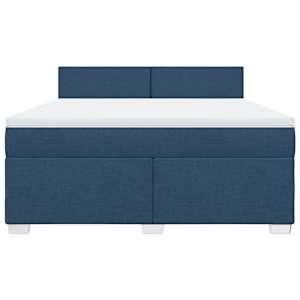 Box spring postel s matrací modrá 180x200 cm textil - obrázek 6