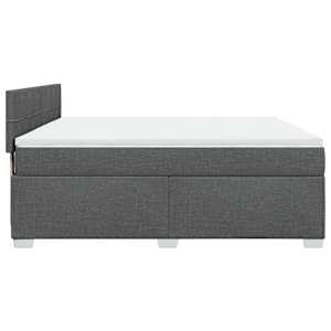 Box spring postel s matrací tmavě šedá 180x200 cm textil - obrázek 11