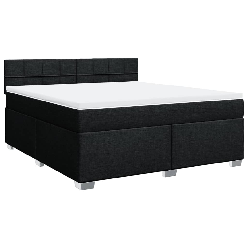 Thumbnail - vidaXL Boxspringbett mit Matratze Schwarz 180x200 cm Stoff