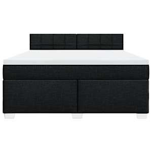 Box spring postel s matrací černá 180x200 cm textil - obrázek 6