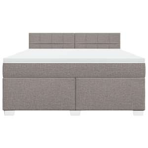 Box spring postel s matrací taupe 180x200 cm textil - obrázek 6